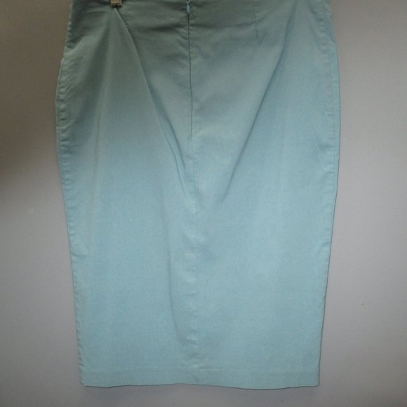 ASOS Women's Skirt Size 12 Turquoise Color Zipper Back Women's Skirt - Picture 7 of 10